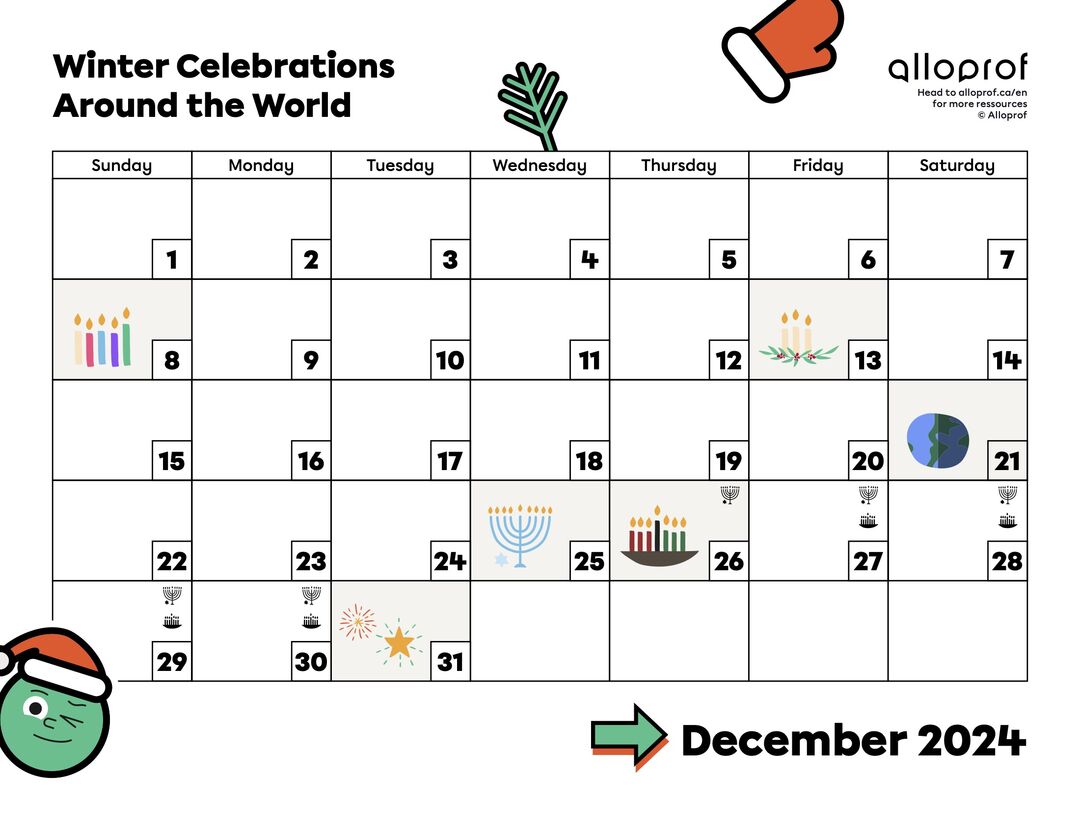 Festive Activity Winter Celebrations Around the World Alloprof